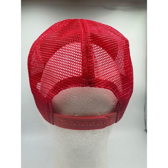 Vtg EnClean Trucker Hat Patch Environmental Cleaning Red Mesh Foam Snapback - Picture 4 of 9